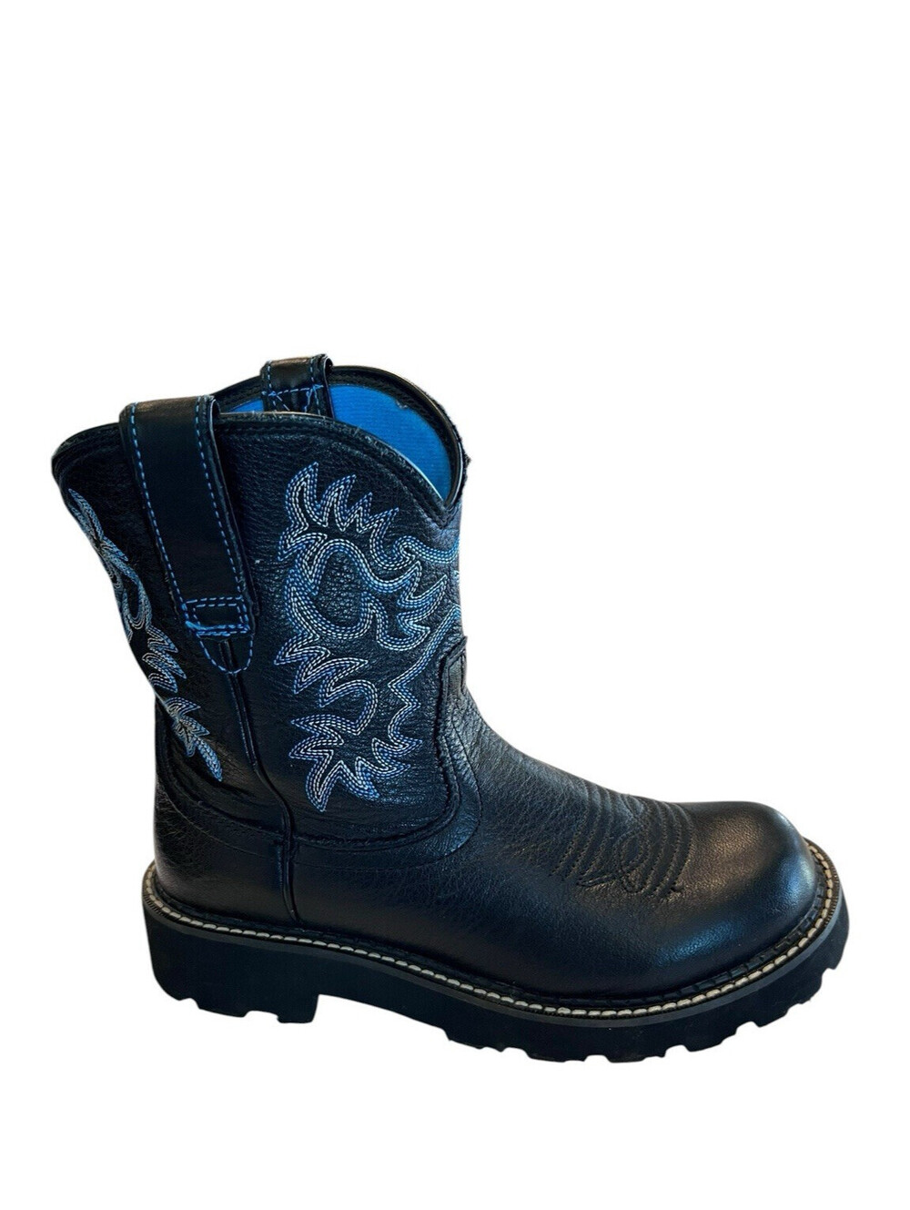 Ariat Fatbaby Western Boots Sz 8B Womens Black Blue boots 3136.27